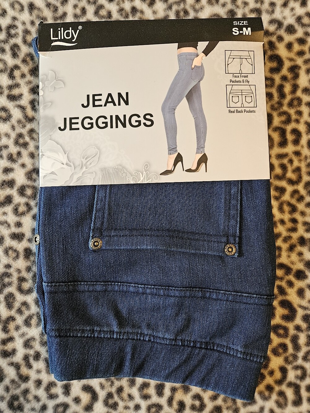 Lildy Denim Jean Jeggings, Size S-M, NWT - Brand New (Dark Wash)